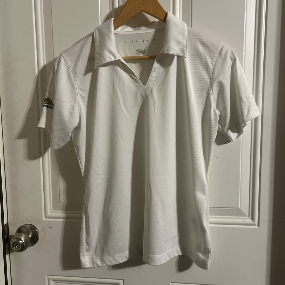 Nike Gold Fit Dry PGA West White Shirt Size M (8-10)